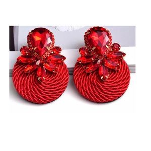 Red Crystal Earrings